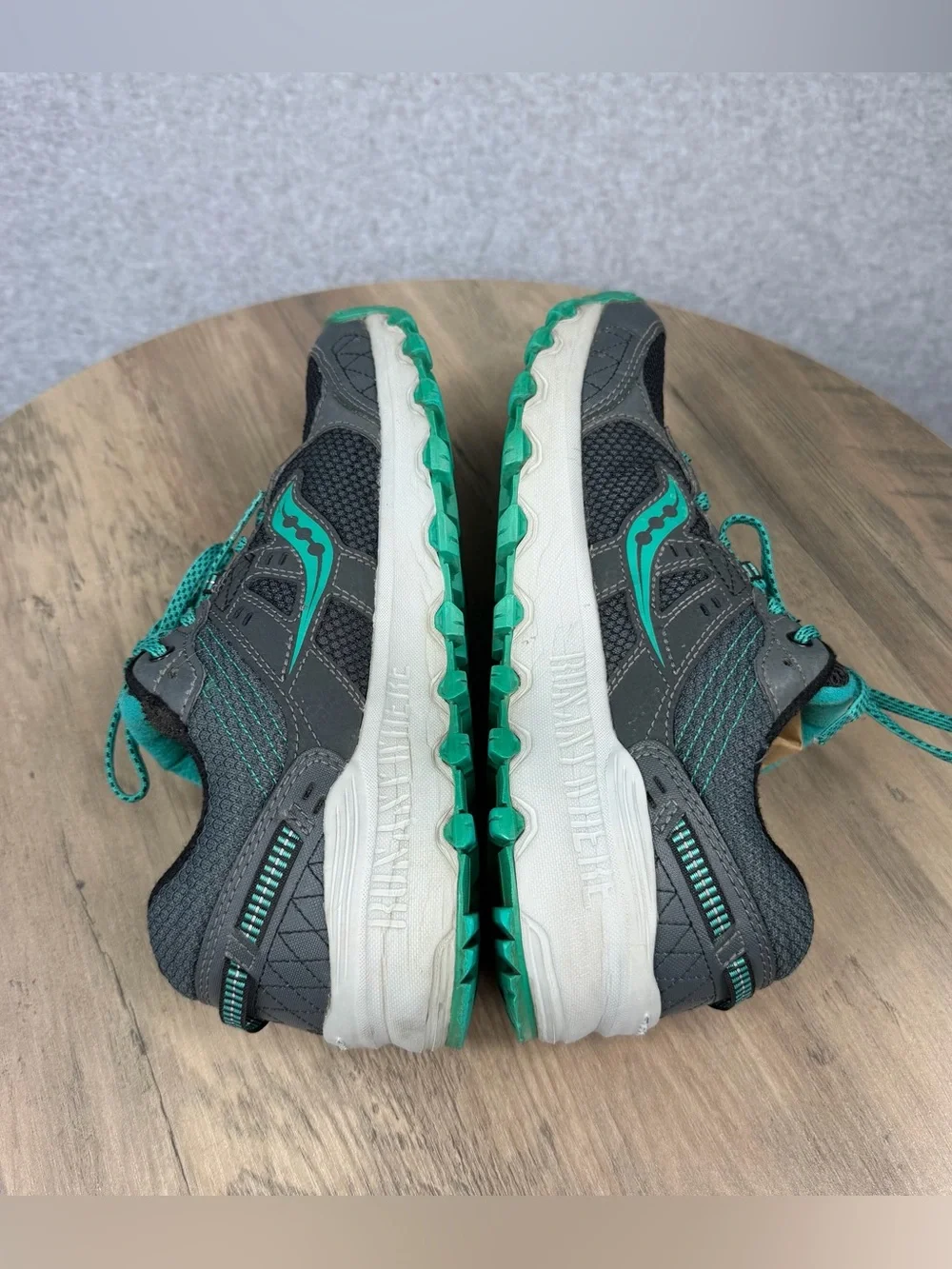 Saucony Grid Raptor TR 2 Women's Size 7.5 Grey Teal Hiking Trail Running Shoes